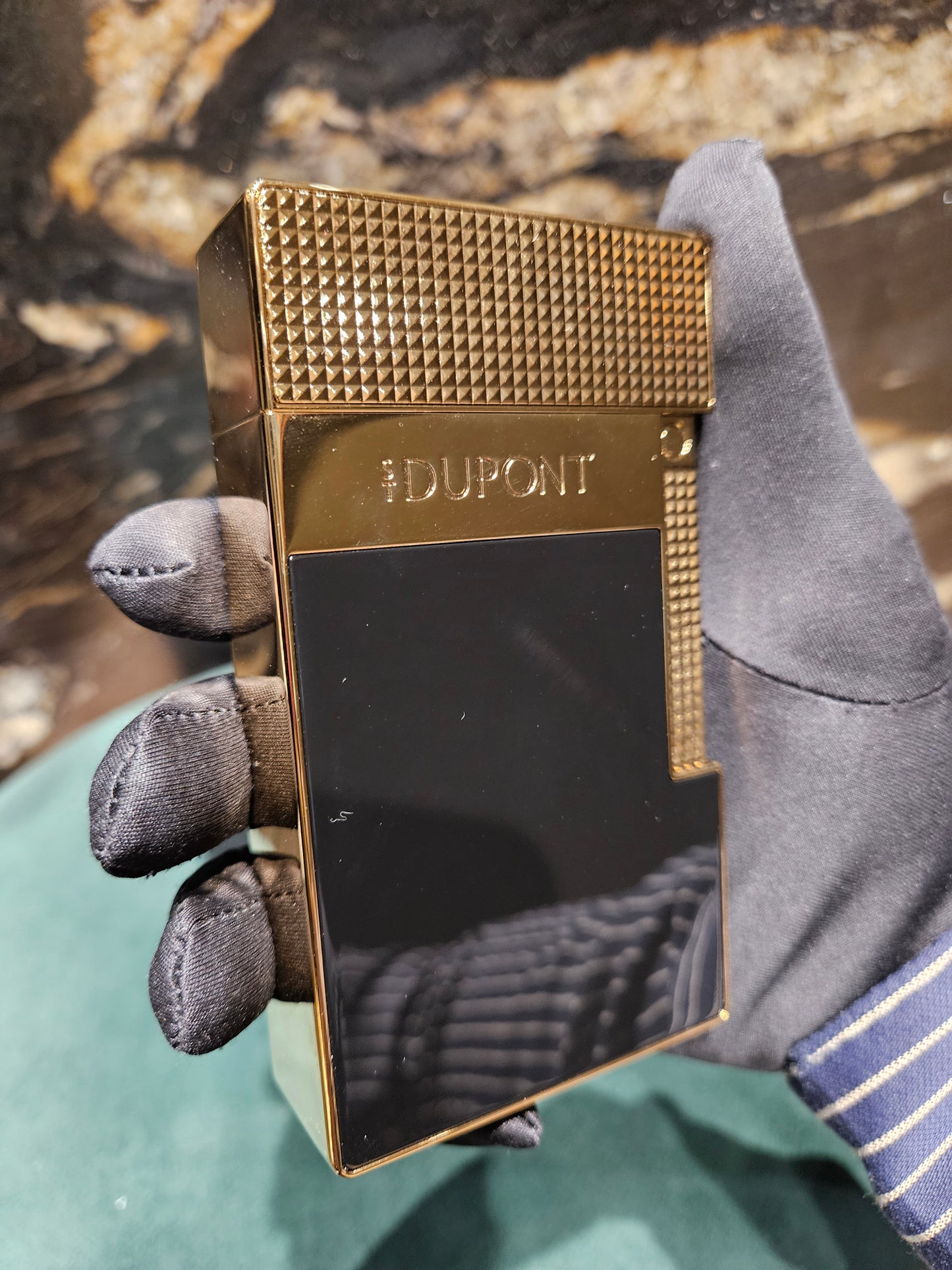 S.T. Dupont Table Lighter Lacquered Gold