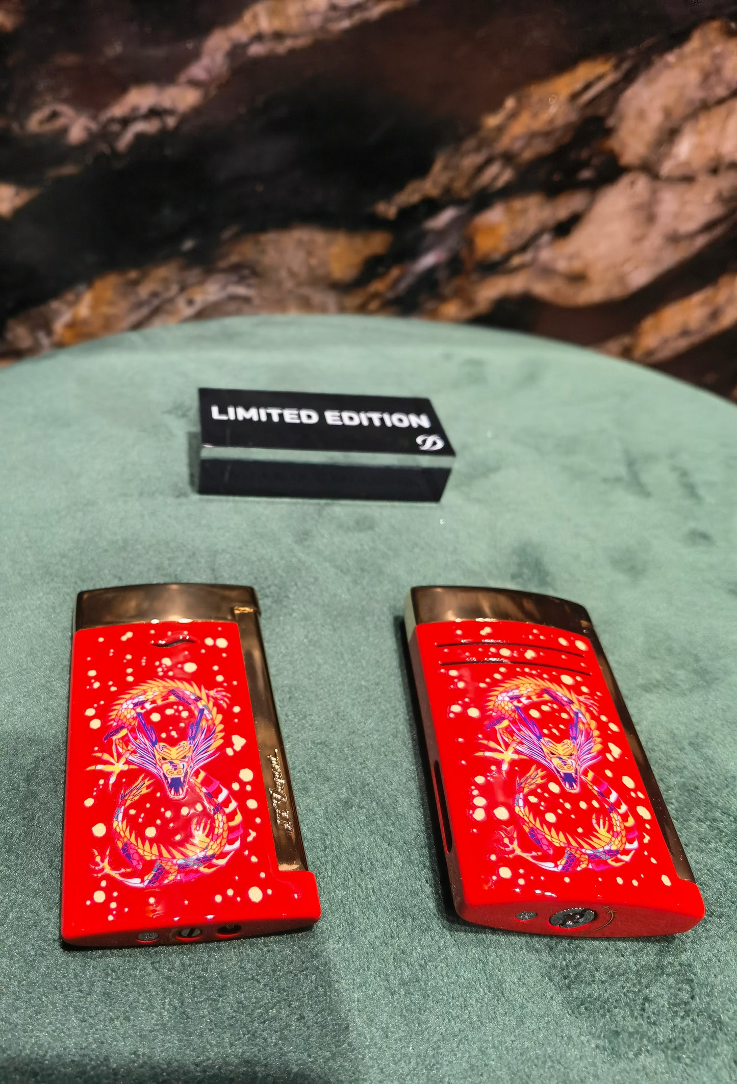 S.T. Dupont Maxijet Chrome Dragon Limited Edition Cigar Lighter