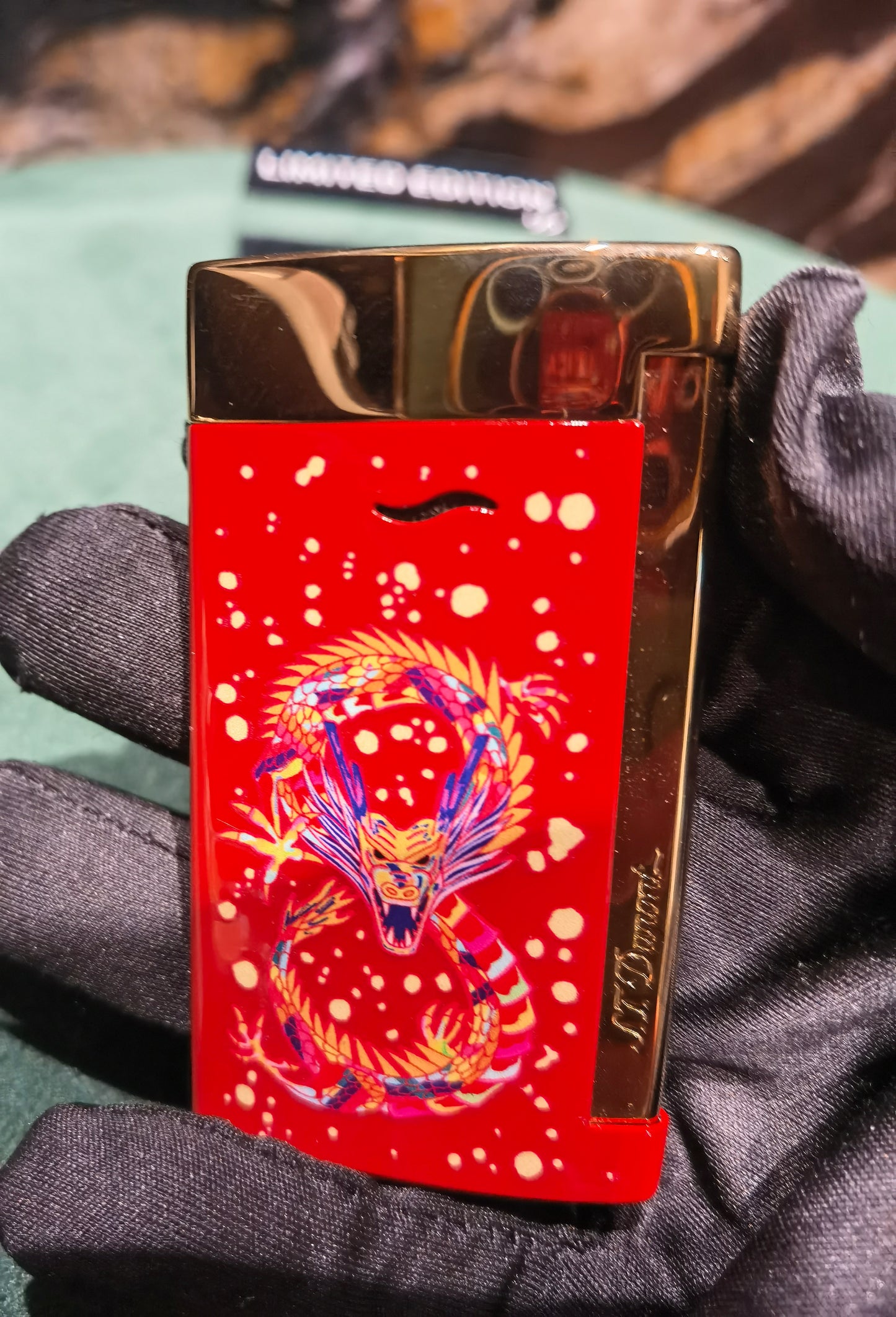S.T. Dupont Maxijet Chrome Dragon Limited Edition Cigar Lighter