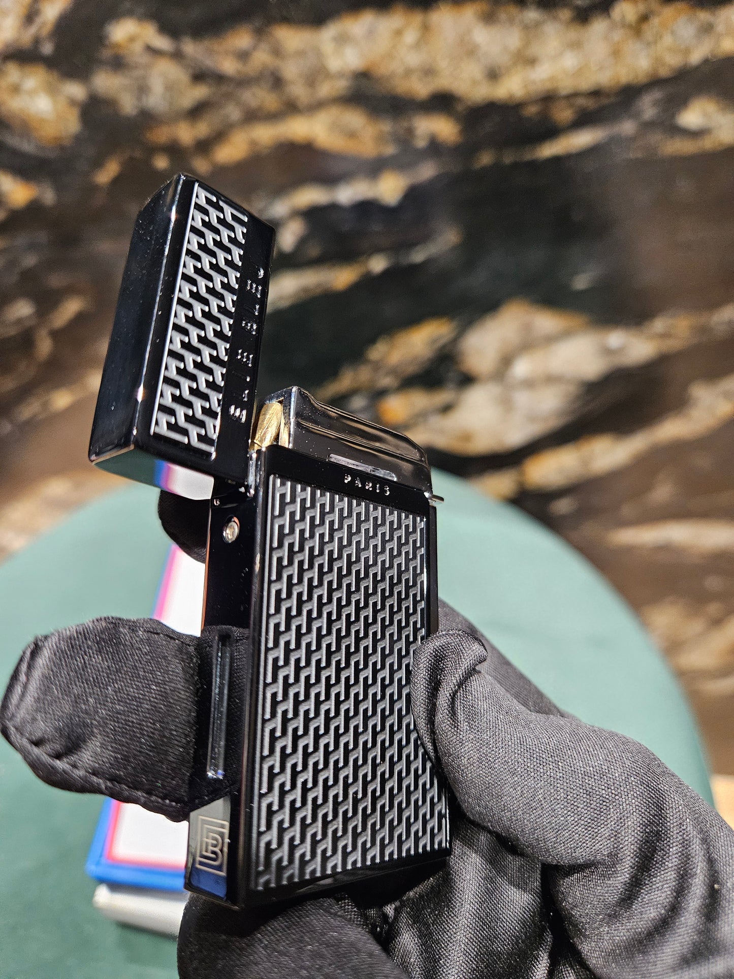 Elie Bleu Carbon Collection Pocket Lighter