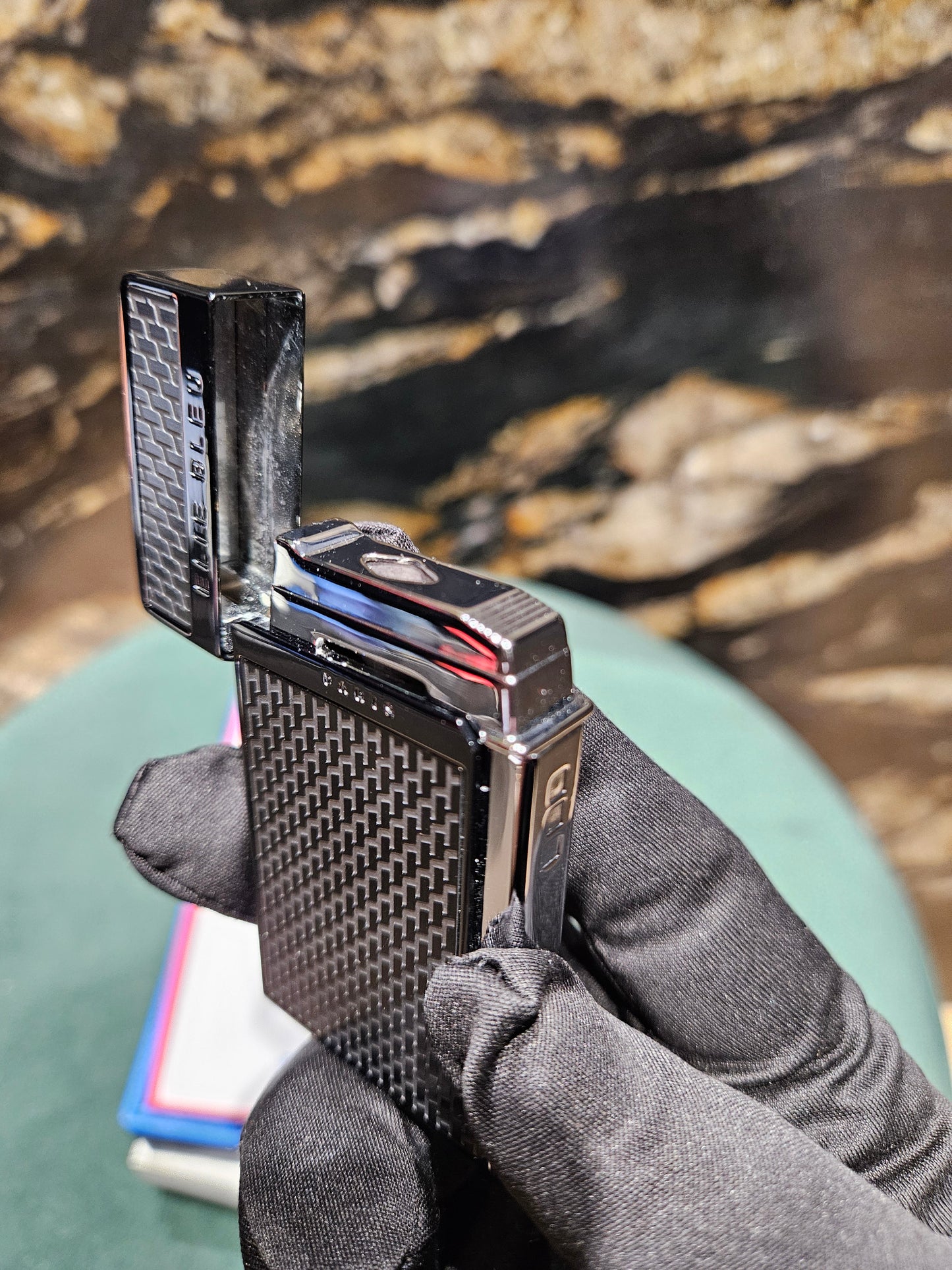 Elie Bleu Carbon Collection Pocket Lighter