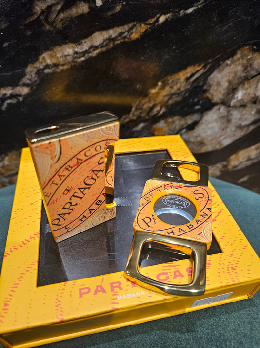Partagas Cigar Cutter & Lighter Gift Set