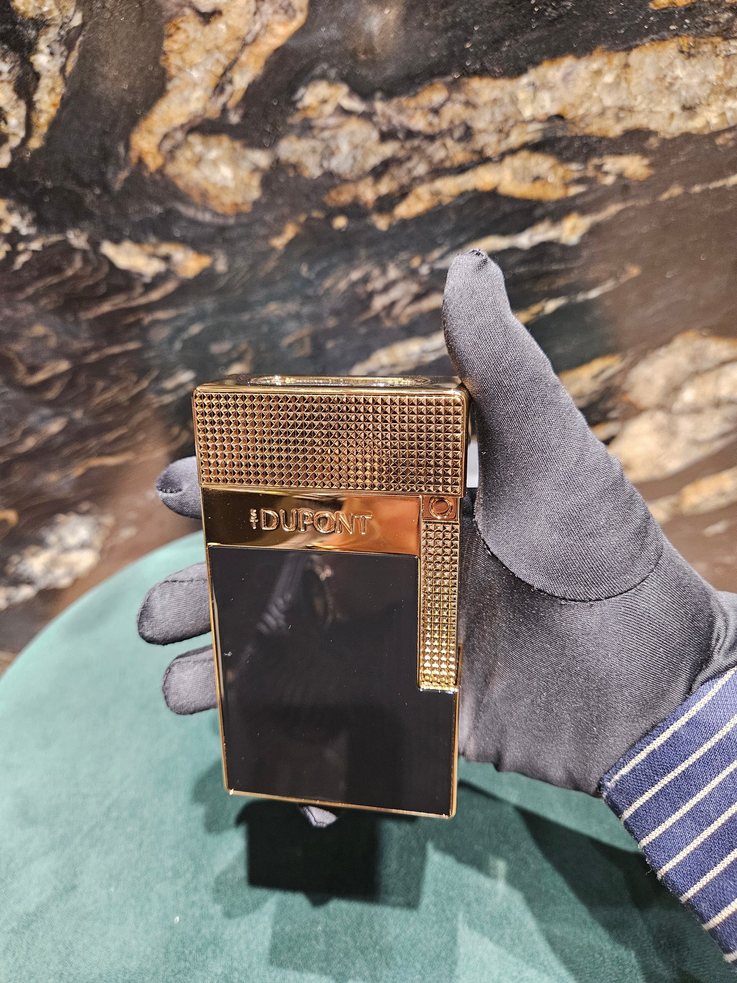 S.T. Dupont Table Lighter Lacquered Gold