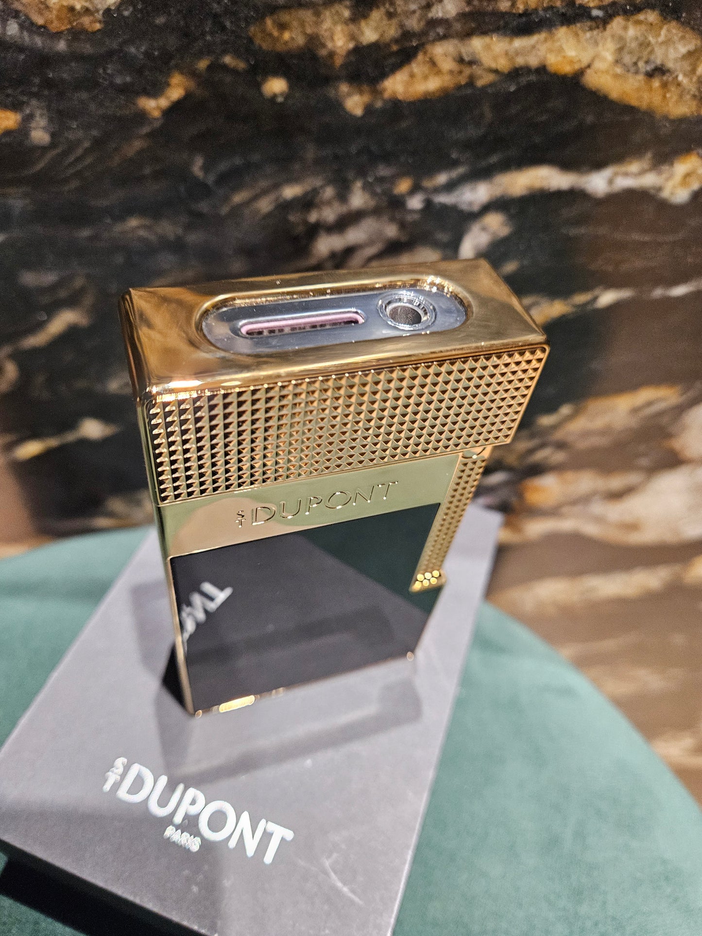 S.T. Dupont Table Lighter Lacquered Gold